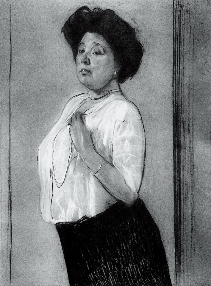  瓦伦丁·亚历山德罗维奇·谢洛夫 Valentin Alexandrovich Serov —— 穿白色上衣的女人